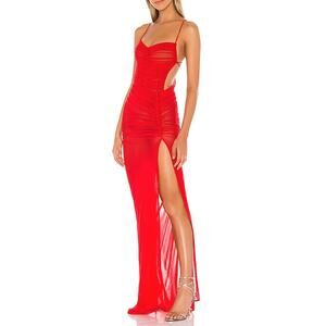 Michael Costello Red Maxi Dress